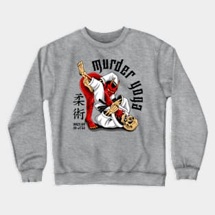 Murder yoga on white Crewneck Sweatshirt